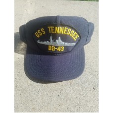 VINTAGE USS Tennessee U.S NAVY SHIP HAT MILITARY ADMIRAL CAP SNAP BACK Youth   eb-32231723